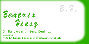 beatrix hiesz business card